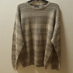 Mens Van Heusen beige/black sweater Medium